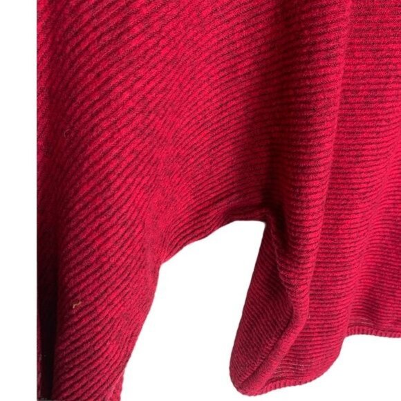 A. Byer Women’s XL Ribbed Knit Long Sleeve Red Stretch Pullover Casual Fall Top - Picture 5 of 10